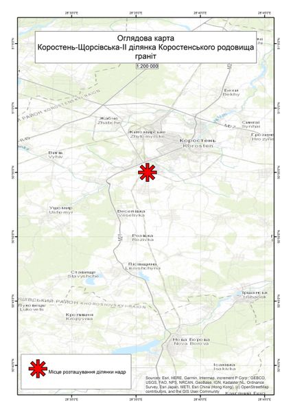 Коростень-Щорсівська-II ділянка Коростенського родовища оглядова карта.jpg
