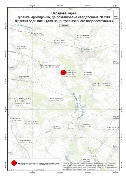Ділянка Яромирська, де розташована свердловина № 209 оглядова карта.jpg