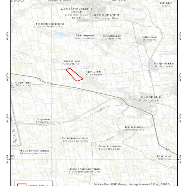 Шахтоділянка, виділена в межах ділянки Красноармійська перспектива оглядова карта.jpg