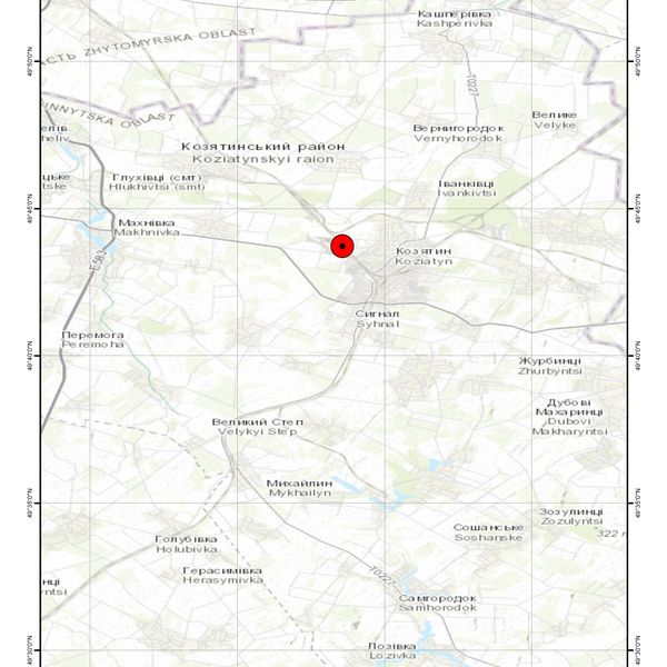 Ділянка надр Ріна, де розташована свердловина № 1997 оглядова карта.jpg